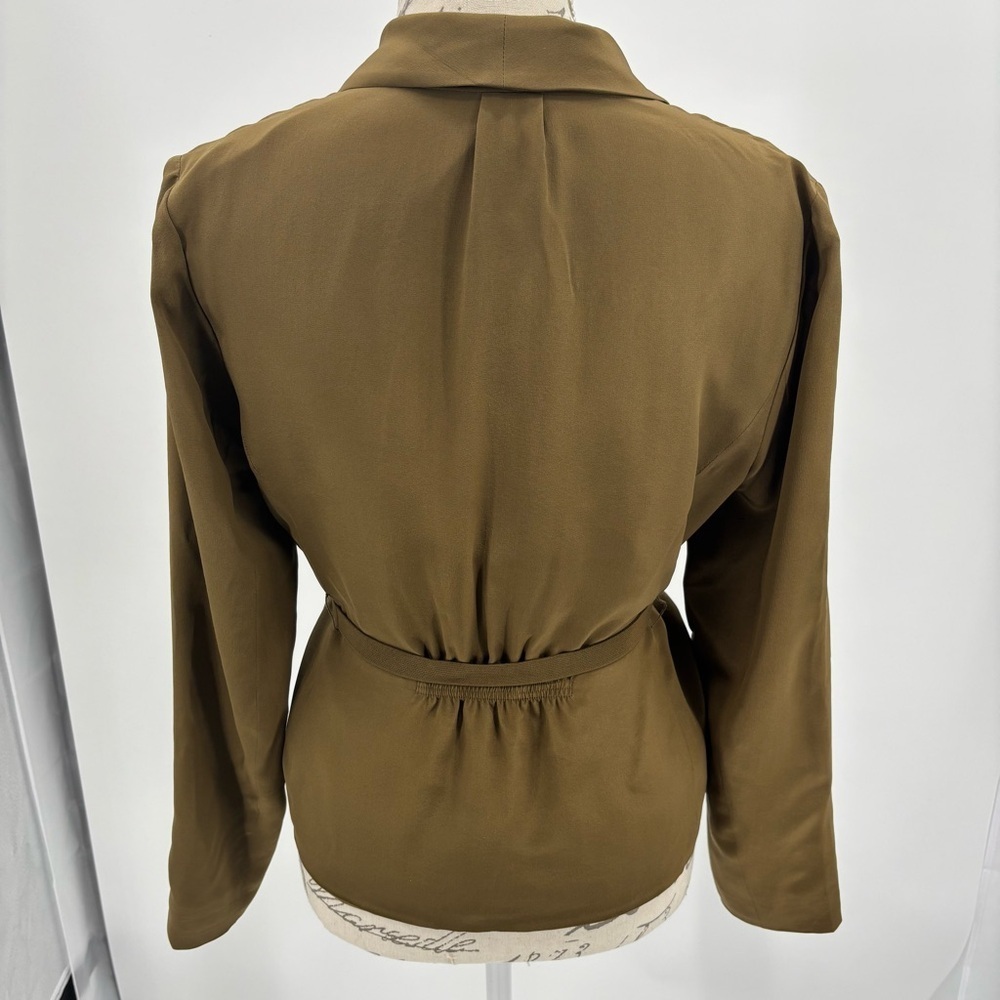J Crew Safari Jacket, Blazer 100% Silk Size 4 - Picture 4 of 11